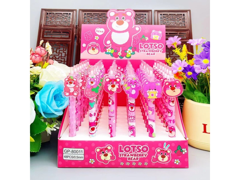 Strawberry Bear Smooth Gel Pen With Black Core 0.5MM