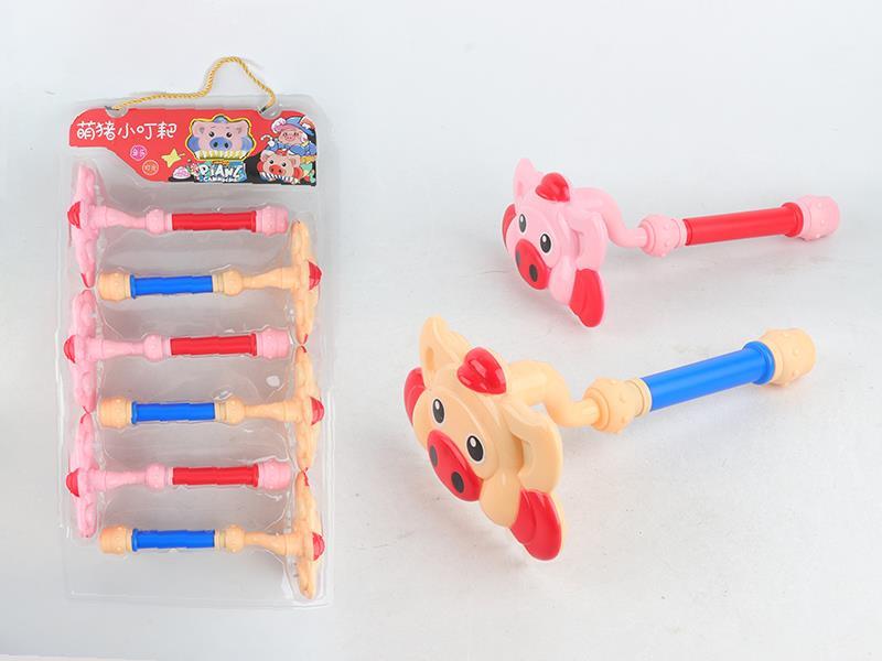 Cute Pig Rake(Lights And Music)6PCS