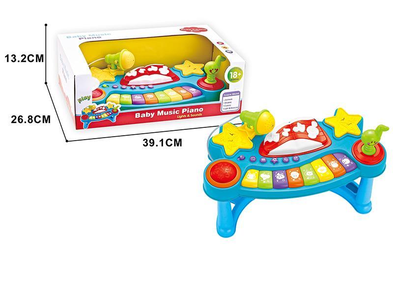 Microphone Electronic Organ With Light And Music