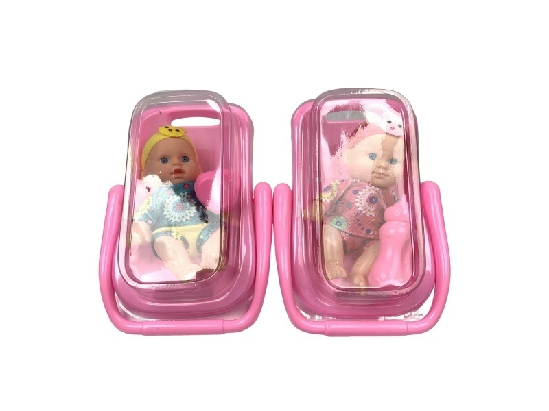 8-Inch Plush Toy With A Basket And A Baby Bottle With An Ic