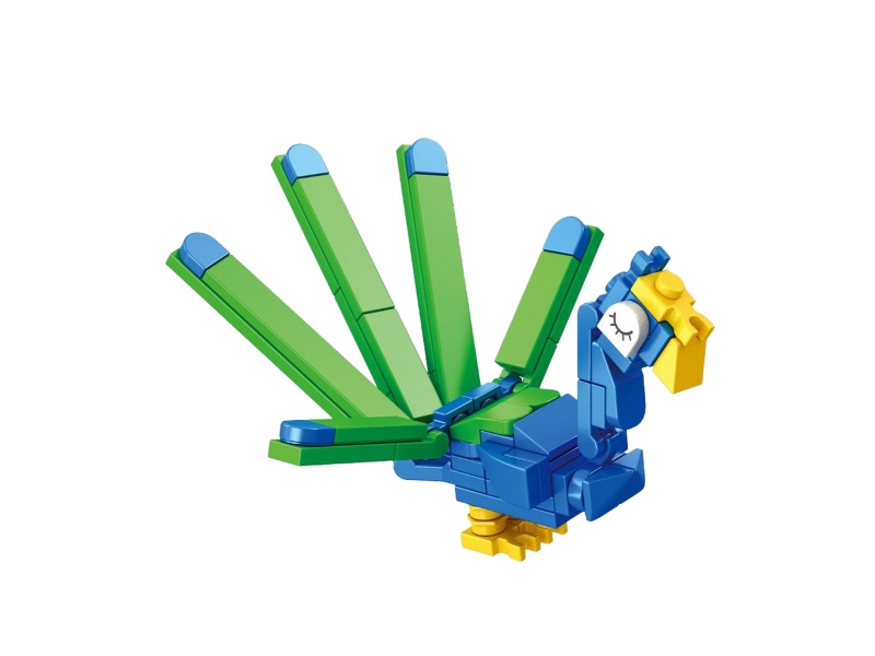 Peacock 65 Pieces Educational Building Blocks