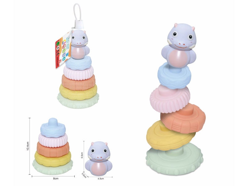 Soft Plastic Sea Animal Stacking Toy 6pcs