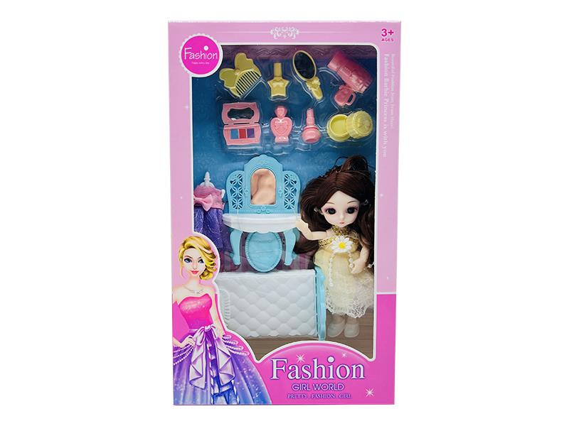 6 Inch Doll Bedroom Scene Set