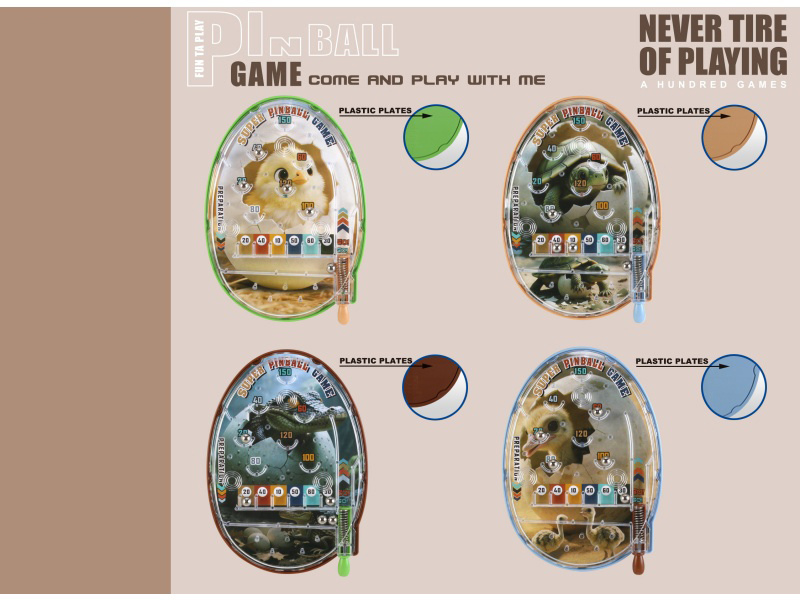 Four Patterned Steel Ball Pinball Discs