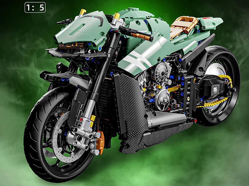 1:5 Aston Martin Motorcycle Building Blocks 2176PCS