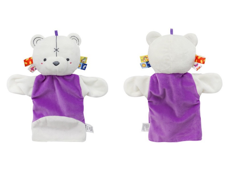 Purple Bear Educational Parent-Child Interactive Plush Hand Figurine