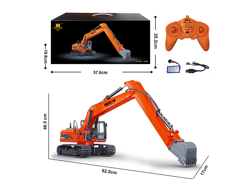1:14 15Ch R/C Semi-Alloy Long-Arm Excavator