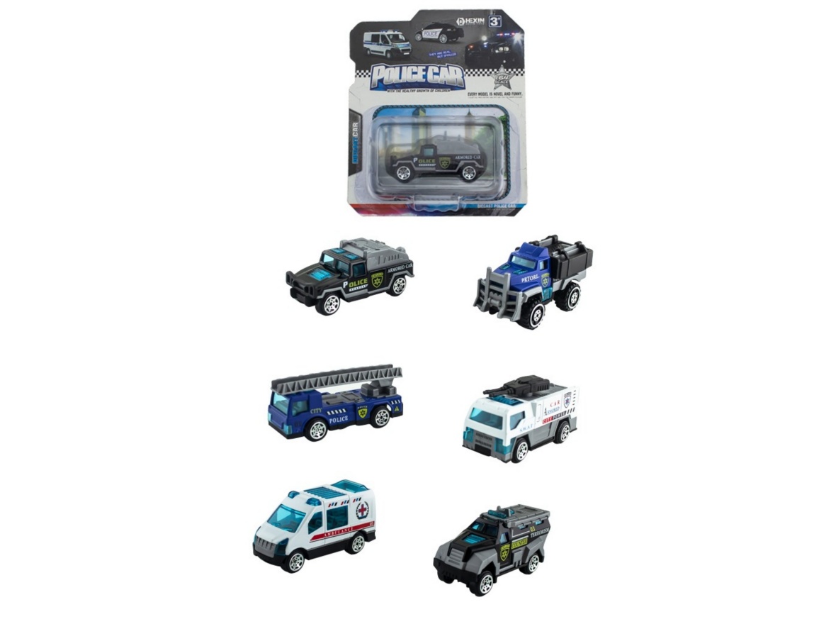 Alloy Taxi Police Car