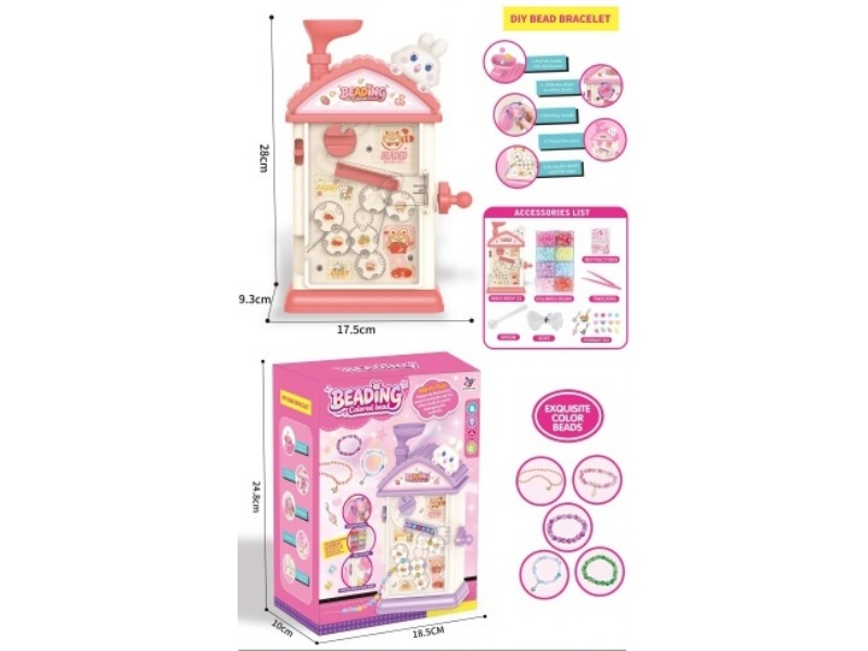 Peach-Pink Rabbit Beading Machine