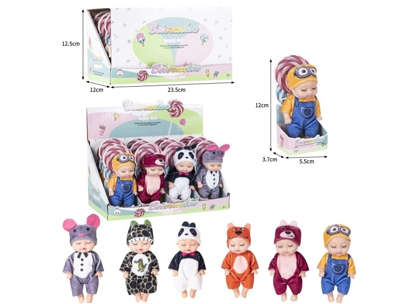 4-Inch Solid Sleeping Dolls (12-Piece Set)