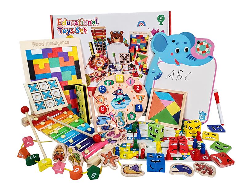 Wooden Educational Toys Set 10pcs
