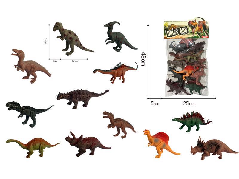 12PCS Simulated Dinosaur Toy Set