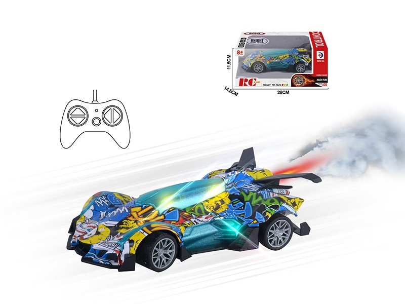 Remote Control Racing Car With Lights(Graffiti)