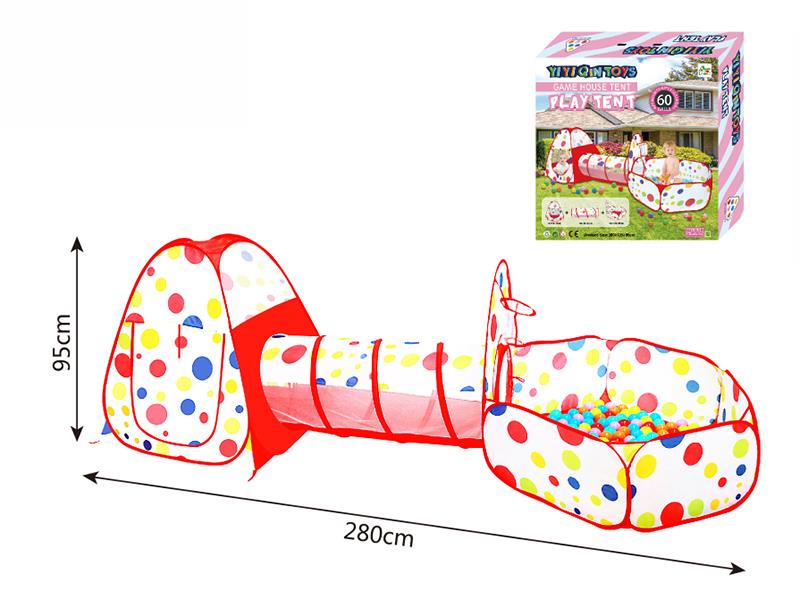 3 In 1 Play Tent + 60 Balls