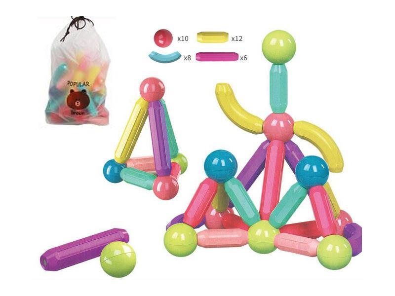 36PCS Magnetic Rod+Instruction Manual