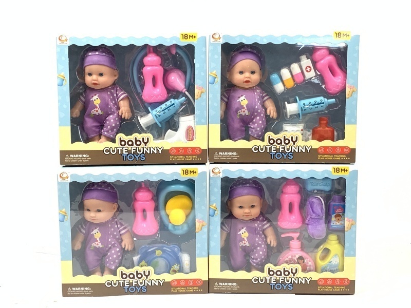 Four Mixed Sets Of 8-Inch Plush Toys With Ic