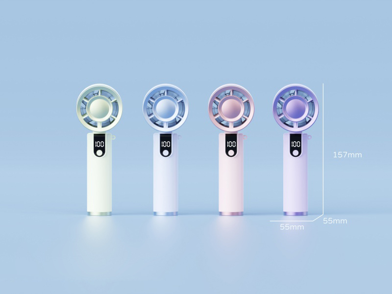 Handheld Fan With Digital Display