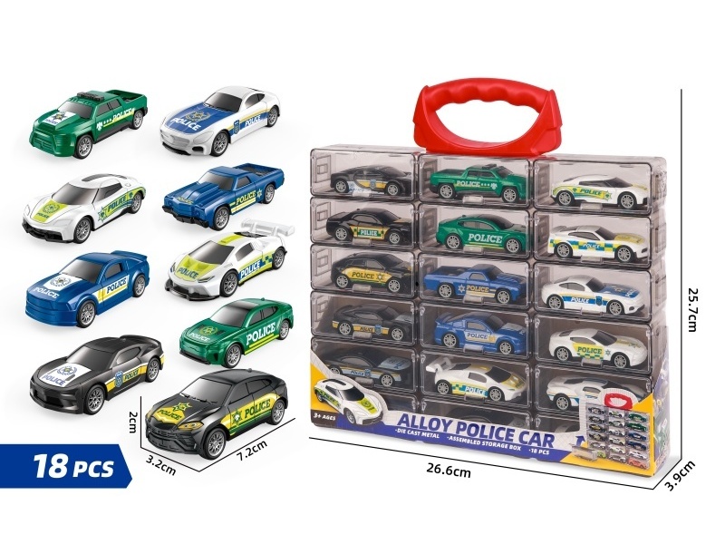 1:64 Force Alloy Police Car (18 Units)