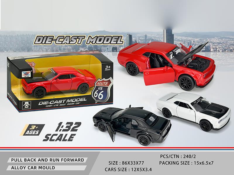 1:32 Dodge Pull Back Alloy Model Car(3 Side Doors Open)(1PS)