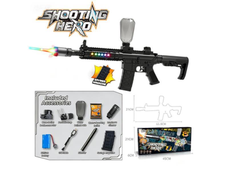 Medium M4 Viper Electric Water Bullet Gun [Marquise Light + Flamethrower Version] High-Speed Continuous Firing Version