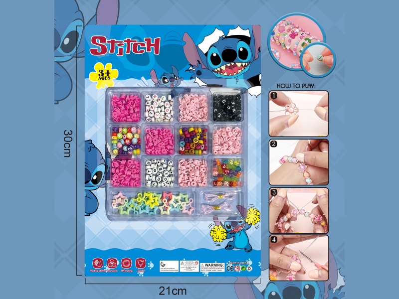 Stitch Diy Beaded Jewelry Bow With Multiple Colored Beaded Ribbons And 2 Threads