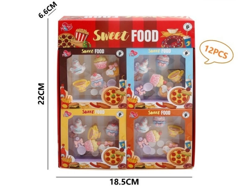 Food And Play Diy Stickers (Mixed Pack Of Four Types) 12 Pieces