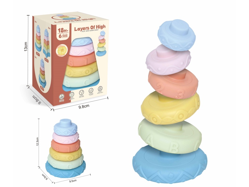 Soft Plastic Stacking Toy 6pcs