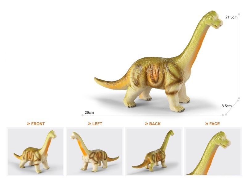 11.5-Inch Painted Thick-Fleshed, Cotton And Soft Rubber Brachiosaurus (An Animal Set Suitable For The Safety Of Infants And Children)