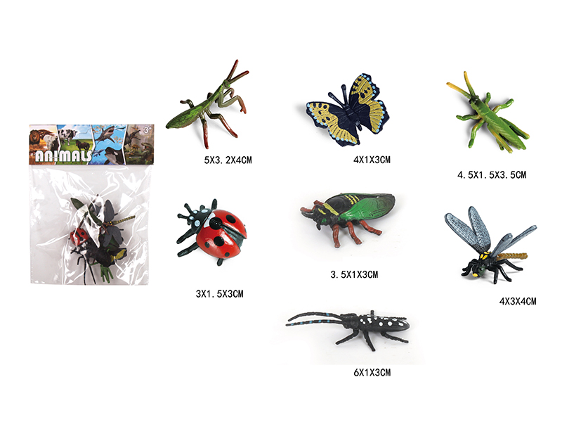 Solid Mini Insect Set 8pcs