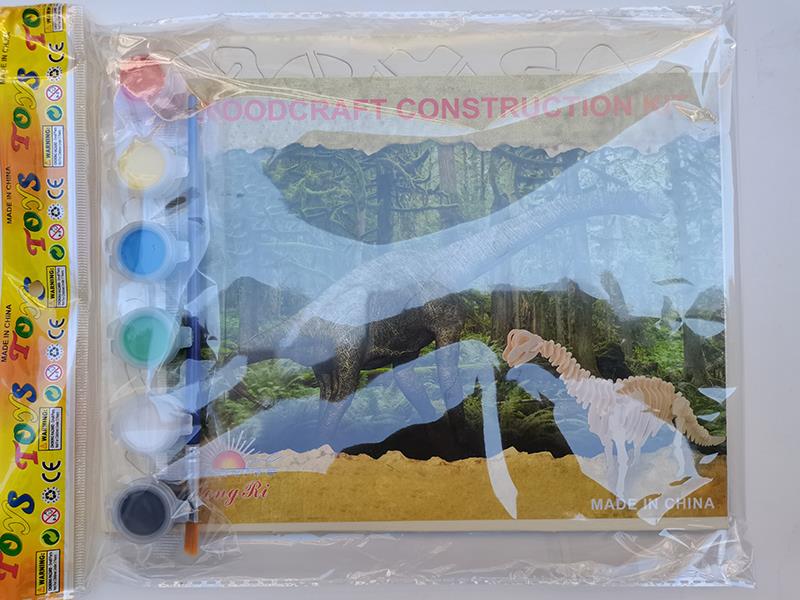 3D Wooden Puzzle DIY Color Drawing Toy