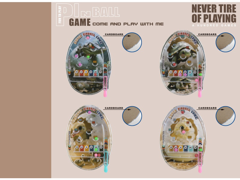 Four Patterned Pinball Discs
