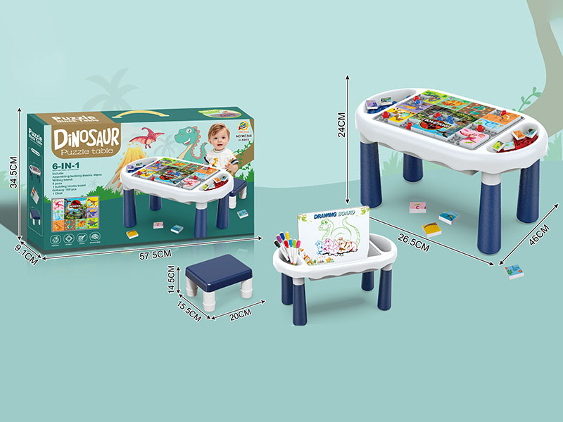 DIY Dinosaur Puzzle Drawing Board Table
