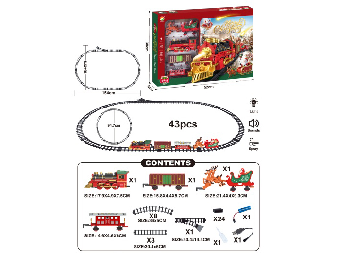 Classical Steam-Charged Rail Train (Christmas Model)