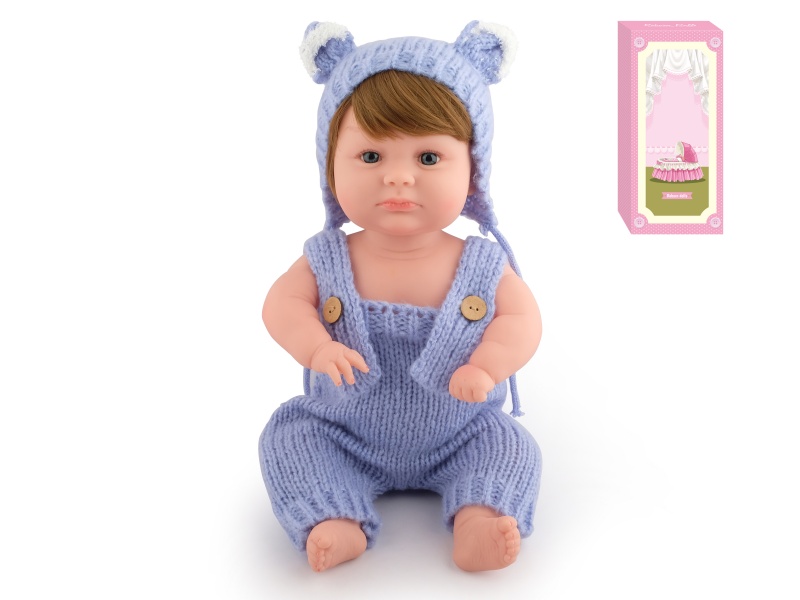 50cm Soft Plastic Reborn Doll(Wig Sheath)With Feeding-Bottle, Magnetic Pacifier, Diaper, Birth Card