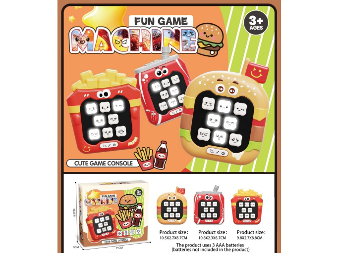 Click And Play Whack-A-Mole Game Machine (Cola Version, Potato Clause Version, Hamburger Version)