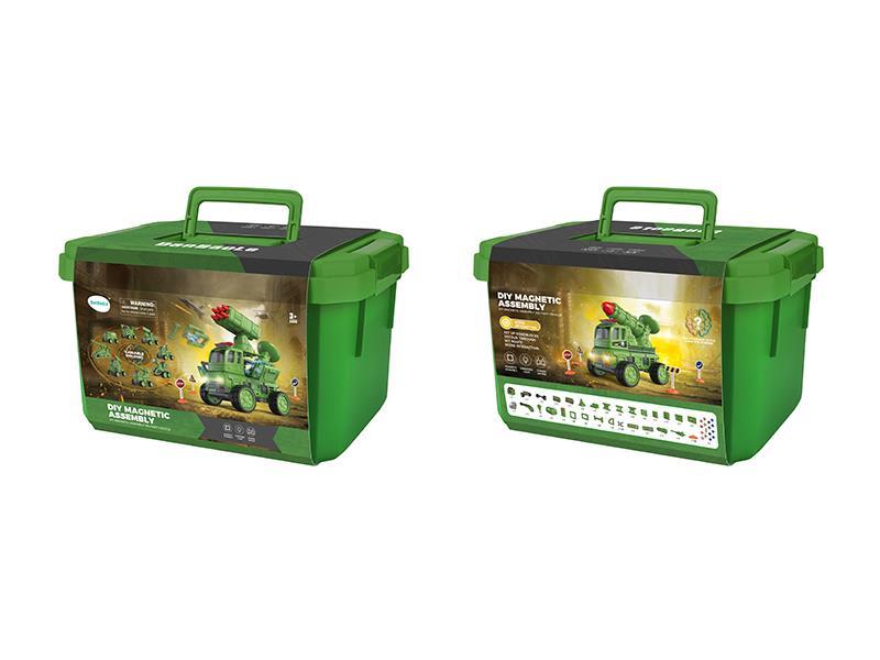 DIY Assembly Magnetic Military Truck