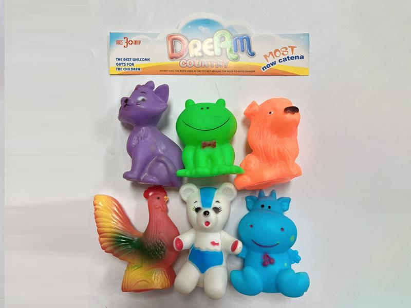 Vinyl Animal Toys With Whistle