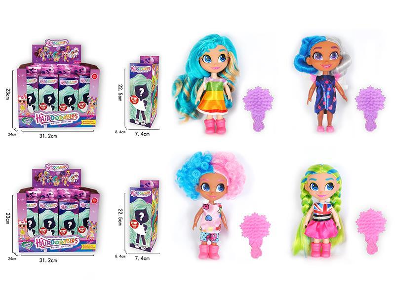 5.5 Inch Long Hair Girl Doll Series 12pcs