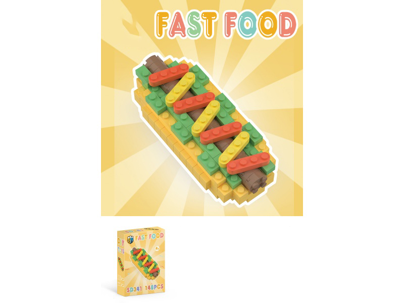 Food Series - 148 PCS Of Hot Dog Building Blocks