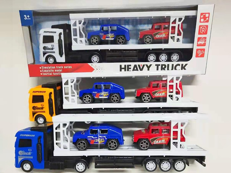 Friction Heavy Truck With Hummer Cars