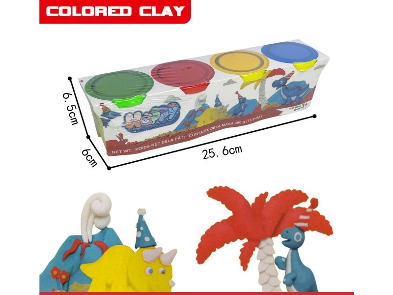 Four Bottles Of Four-Ampere Colored Clay