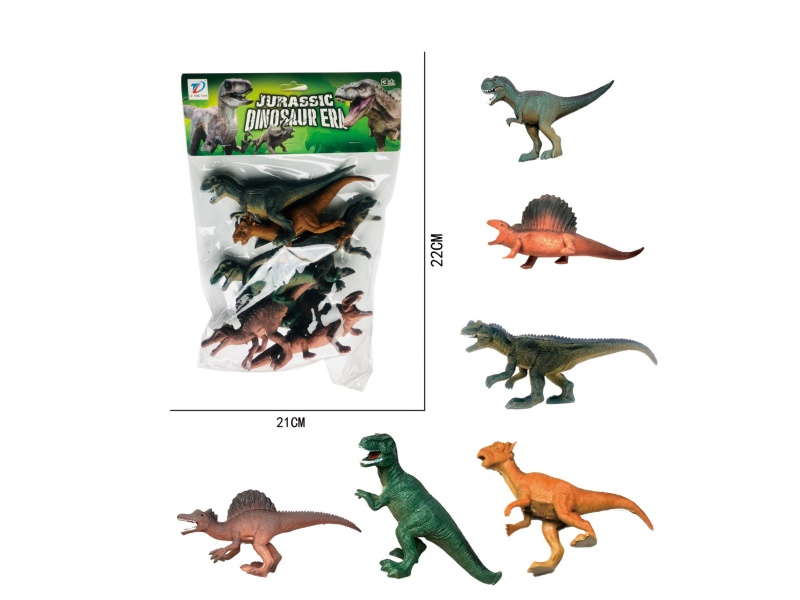 Pvc Simulation Dinosaur 6Pcs