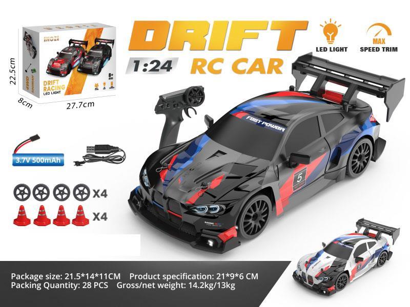 1:24 Semi-Scale Drift Bmw Remote Control Car - Black/White