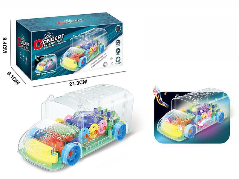 Electric Transparent School Bus With Lights And Music