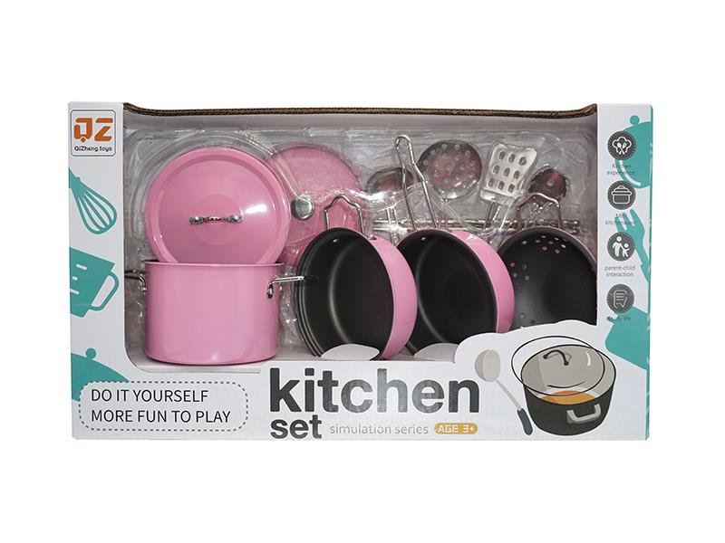 Pink Stainless Steel Tableware Toys