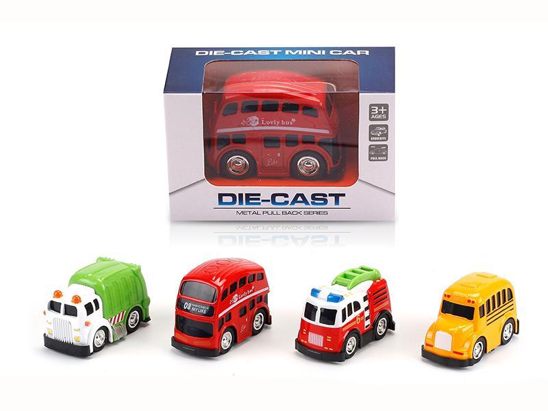 Alloy Pull Back Q Version Police Car Series