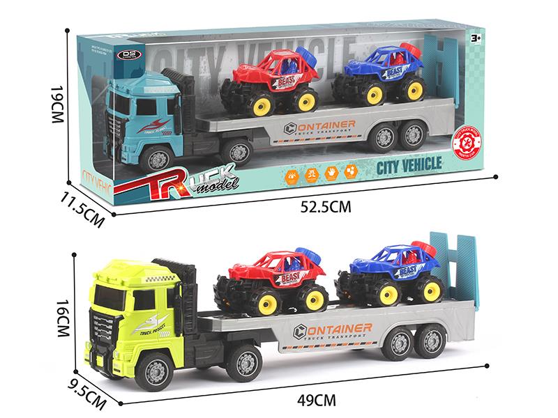 Outsize Friction Trailer With Friction Off-Road Vehicle