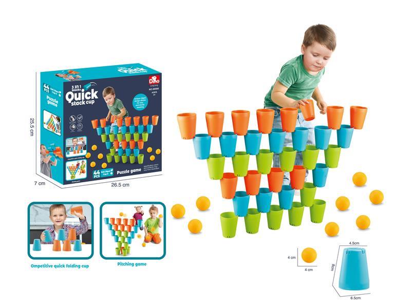 3 In 1 Building Block Pitching Quick Stacking Cup