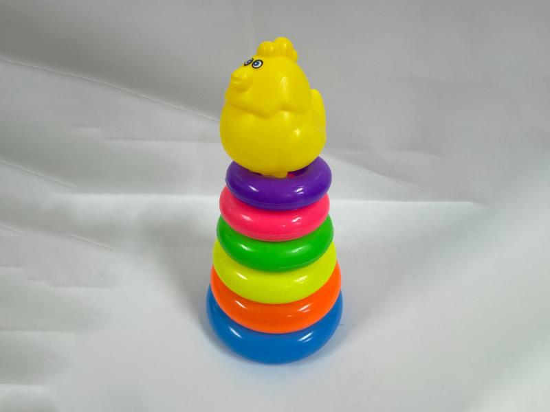 Hen Rainbow Tower Jenga Loop 6 Layers