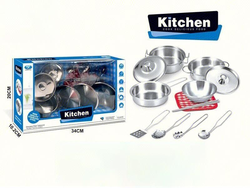 Stainless Steel Tableware For Pretend Play